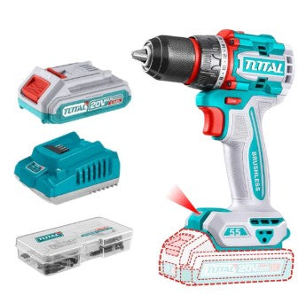 Total DR55B - Cordless Drill 20V 13mm + 2.Ah Battery & Charger