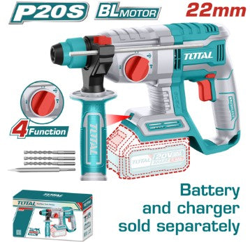 Total RH22N - Lithium-Ion Rotary Hammer 22mm Brushless Motor