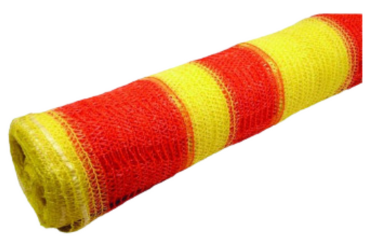 Yellow and orange barrier net. 1m x 50m. Roll. (10368076841144)