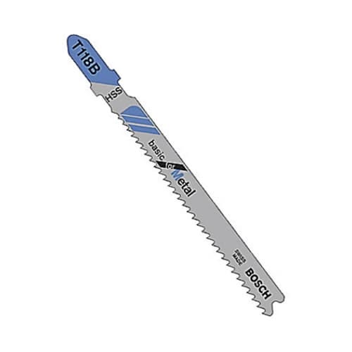 Bosch - Jigsaw blades for Metal  - HSS T118 B - Basic - 5pack - Medium-thick sheet metal