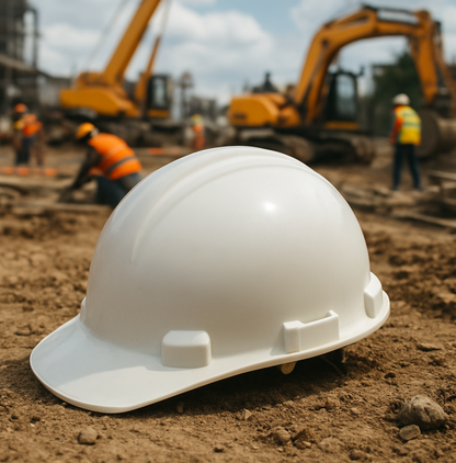 White Hardhat. SABS. RHN0038. (10368032866488)