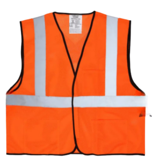 MatSafe premium safety vest, waistcoat. Sizes M/L. Orange. No pockets. PPE (10367975620792)