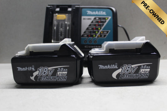2No. BL1830 BATTERIES & 1No. DC18RC CHARGER, PLUS CASE - Pre-Owned