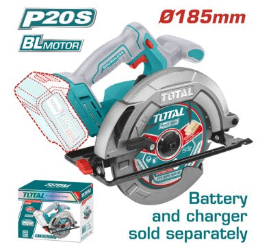 Total CS1CB - Cordless 20V Circular Saw 185mm (Battery Excluded)