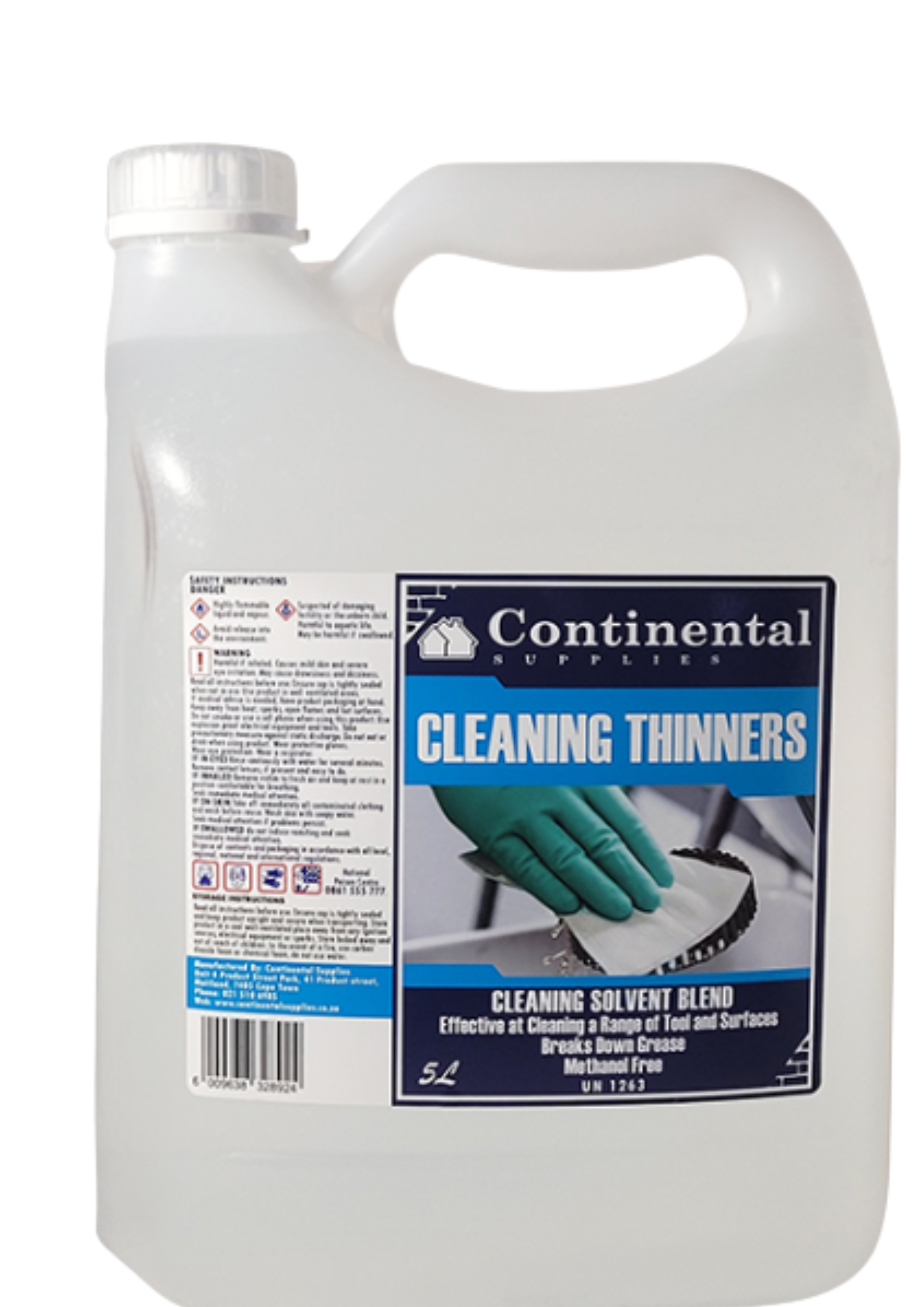 Continental cleaning thinners solvent blend 5 Litre. (10368191398072)