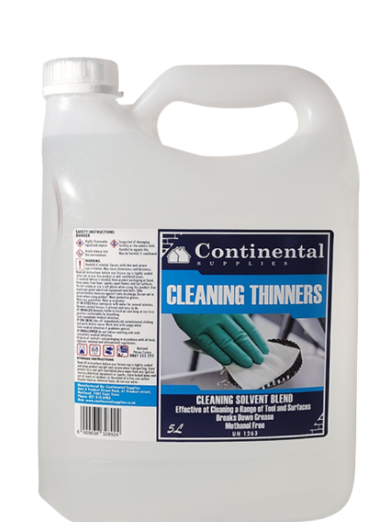 Continental cleaning thinners solvent blend 5 Litre. (10368191398072)
