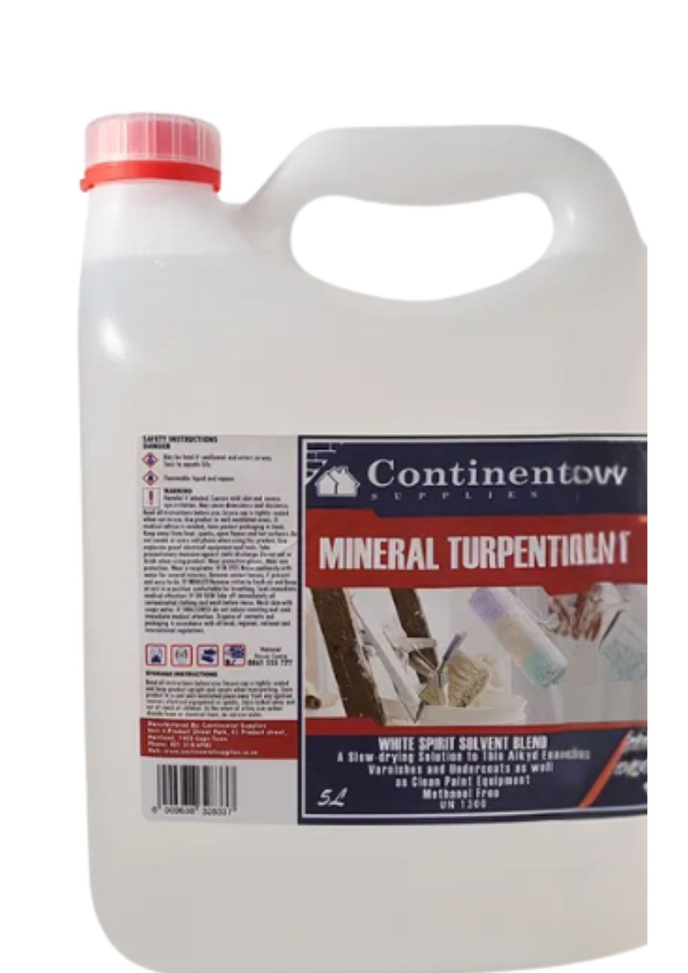 Continental denatured alcohol blend. Mineral turpentine 5 Litre. (10368197230776)