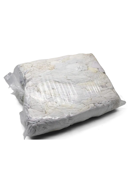 White cotton rags. 5kg Bag. Thin (10368223412408)