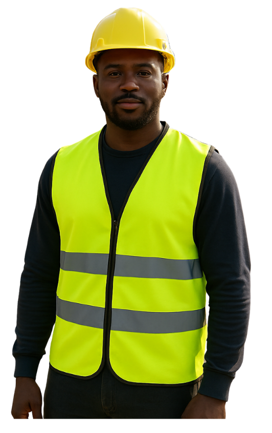 MatSafe premium safety vest, waistcoat. Sizes M/L/XL. Yellow. PPE (10367977488568)